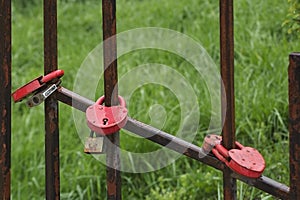 Castles on the fence, as a symbol of a strong union,