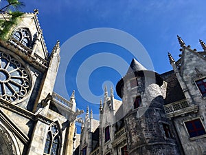 Castles of French village at Ba Na Hills landmark in Danang, Vietnam