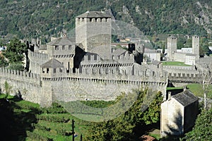 Castles of Montebello and Castelgrande at Bellinzona photo