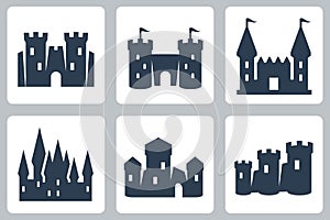 Castles vector icons