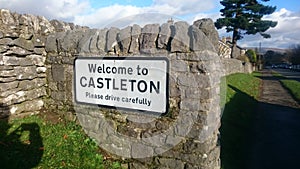 Castleton sign Derbyshire