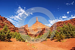 Castleton Tower Rock in Castle Valley, Utah