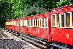 Castletown,Isle of Man, June 16, 2019. The Isle of Man Railway is a narrow gauge steam-operated railway connecting Douglas with