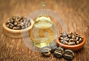 Castor beans and oil