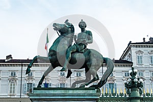 Castore and Polluce, Castello Square, Turin, Piedmont, Italy