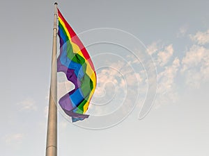 Castro District Rainbow Colored Flag, San Francisco, California