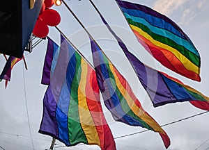 Castro District Rainbow Colored Flag, San Francisco, California