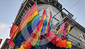 Castro District Rainbow Colored Flag, San Francisco, California photo
