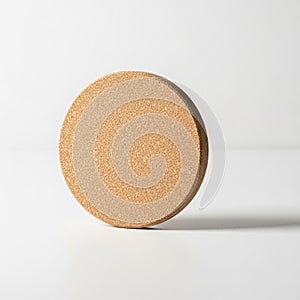 It casts a shadow on the surface, emphasizing its three-dimensional form