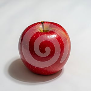 Casts a soft shadow, emphasizing its round shape and the shine on its