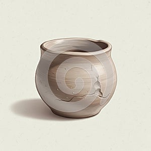 Casts a soft shadow, emphasizing its three-dimensional form against a