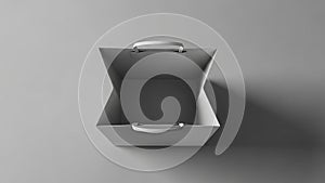 Casts a soft shadow on the flat gray background, indicating a light source