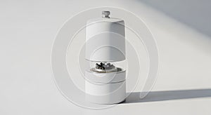 Casts a soft shadow indicating a light source from the right