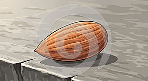 It casts a subtle shadow suggesting a light source from above