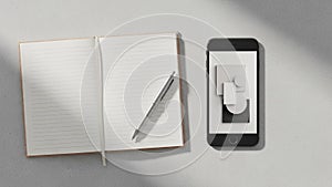 Casts subtle shadows, enhancing the composition s simplicity and