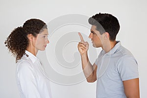 Casual business partners having an argument