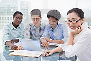 Casual business team having a meeting