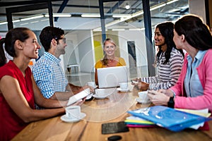 Casual business team having a meeting