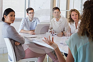 Casual business team having a meeting photo