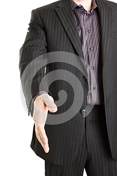 Casual Businessman offering handshake