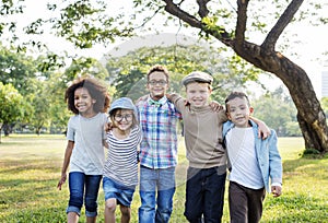 Casual Children Cheerful Cute Friends Kids Concept
