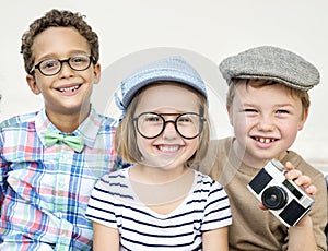 Casual Children Cheerful Cute Friends Kids Concept