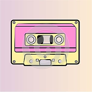 Casual eighties mixtape colorful vector design