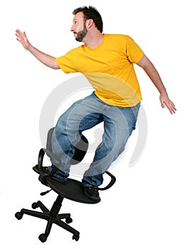 Casual Friday 30 Year Old Man Chair Surfing