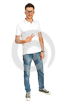 Casual man with white t-shirt