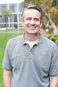 Casual portrait of a mature, happy man