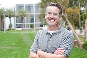 Casual portrait of a mature, happy man