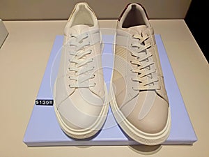 Casual shoe on display