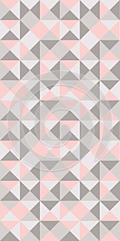 Casual triangles in pastel pink and light grey seamless pattern photo