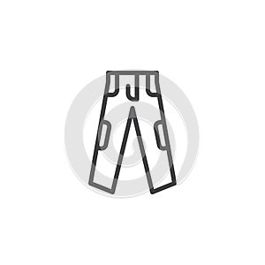 Casual trousers line icon