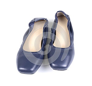 Casual woman flat shoes on white background