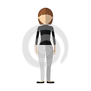 casual woman formal cloth icon