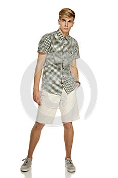 Casually dressed man in full length