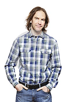 Casually dressed man smiling