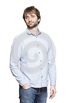 Casually dressed man smiling