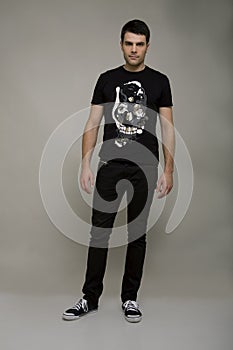 Casually dressed young man