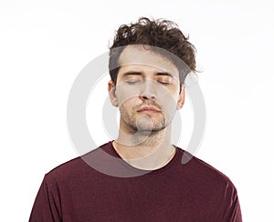 Casually handsome young man wearing t-shirt