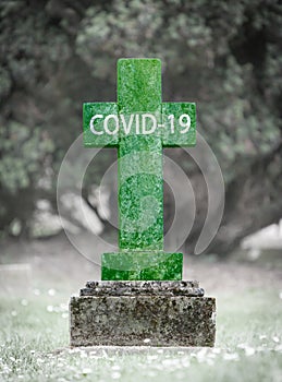 Casualty of the COVID-19, green grave