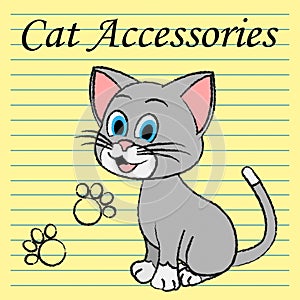 Cat Accessories Means Pets Pedigree And Felines