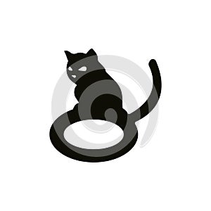 Cat animal vector logo design