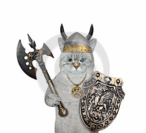 Cat ashen with battle axe
