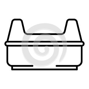 Cat basket icon, outline style