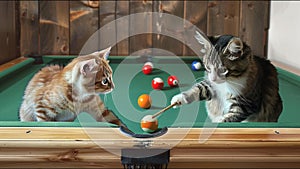 Cat Billiards Funny Cute Hilarious Cats Adorable Pet Art
