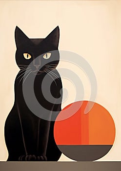 Cat blue black portrait pet background orange shorthair feline beautiful domestic animal cute