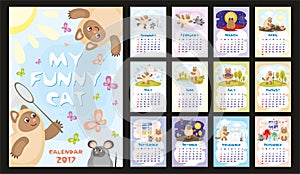 Cat calendar 2017