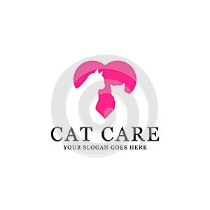 CAT Care, Pet lovers logo inspirations, lovely pet logo brands, logo for your animal care center